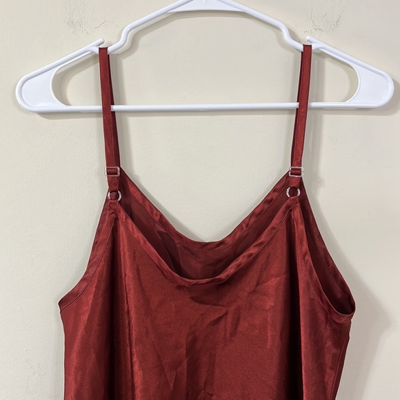 Gilligan & O’Malley Burgundy Slip Dress M - Picture 6 of 6